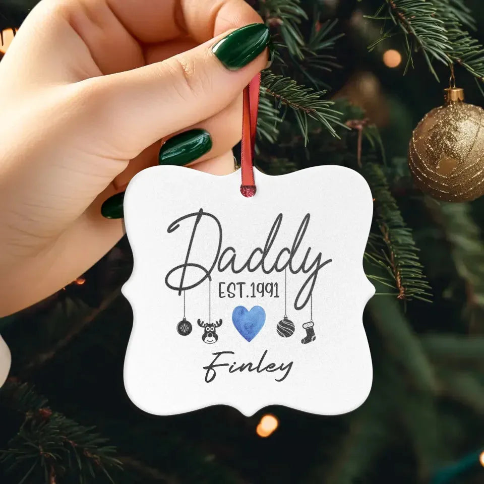 To The Best Daddy In The World - Custom Name - Personalized Gift For Dad - Ornament