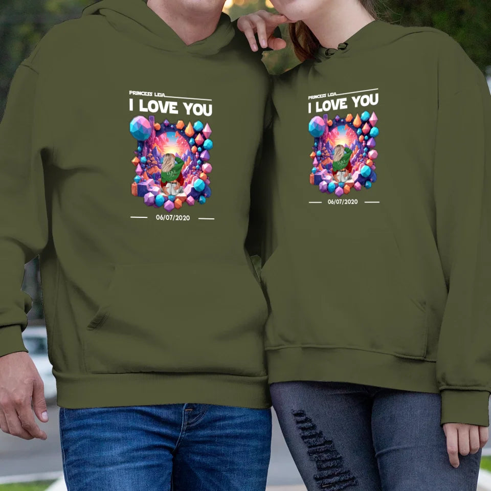 I Love You - Custom Date - Personalized Gifts for Couples - Hoodie