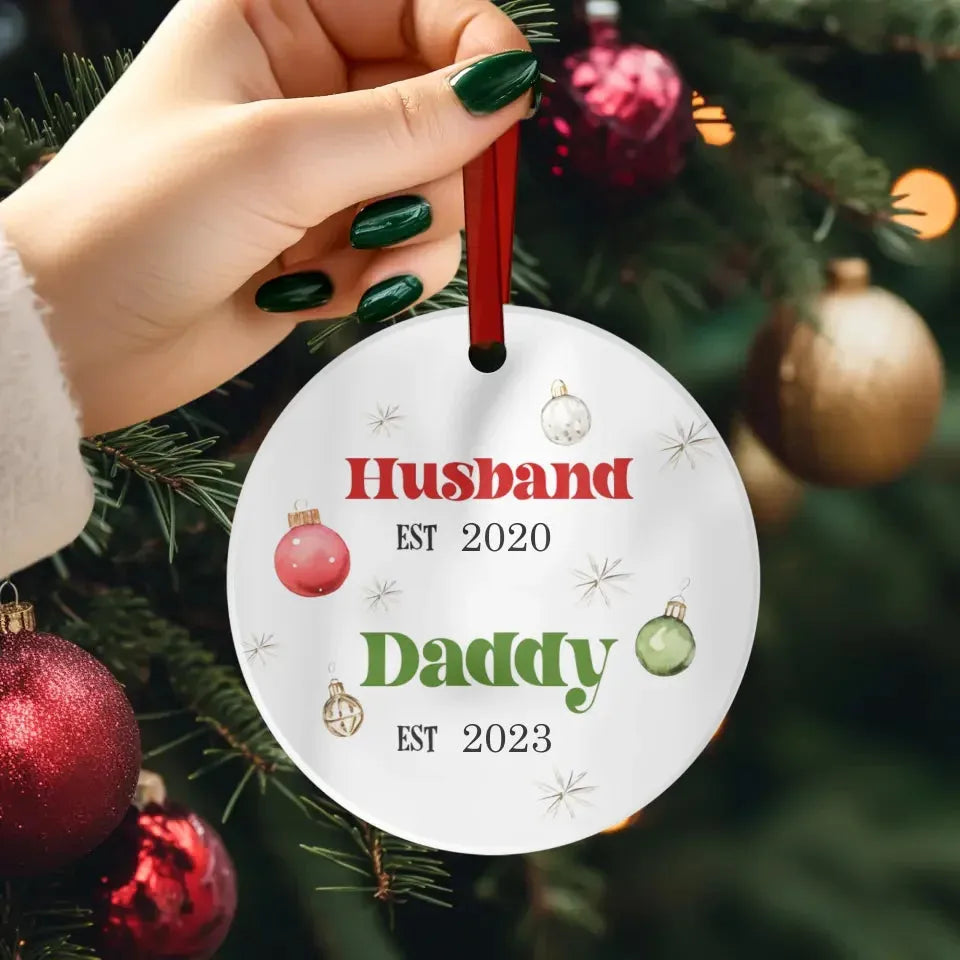 Husband And Daddy Christmas - Custom Name - Personalized Gift For Dad - Ornament