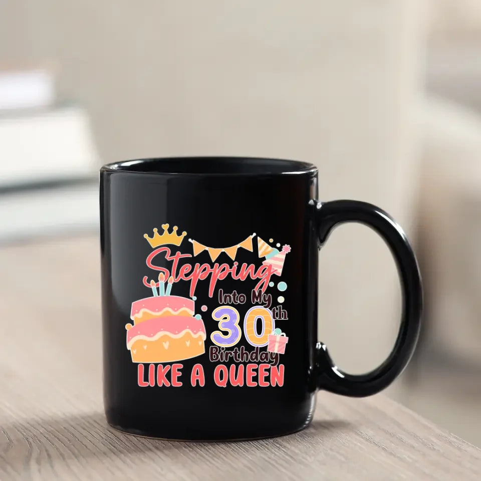 Birthday Like A Queen  - Custom Photo - Personalized Gifts For Mom - Mug