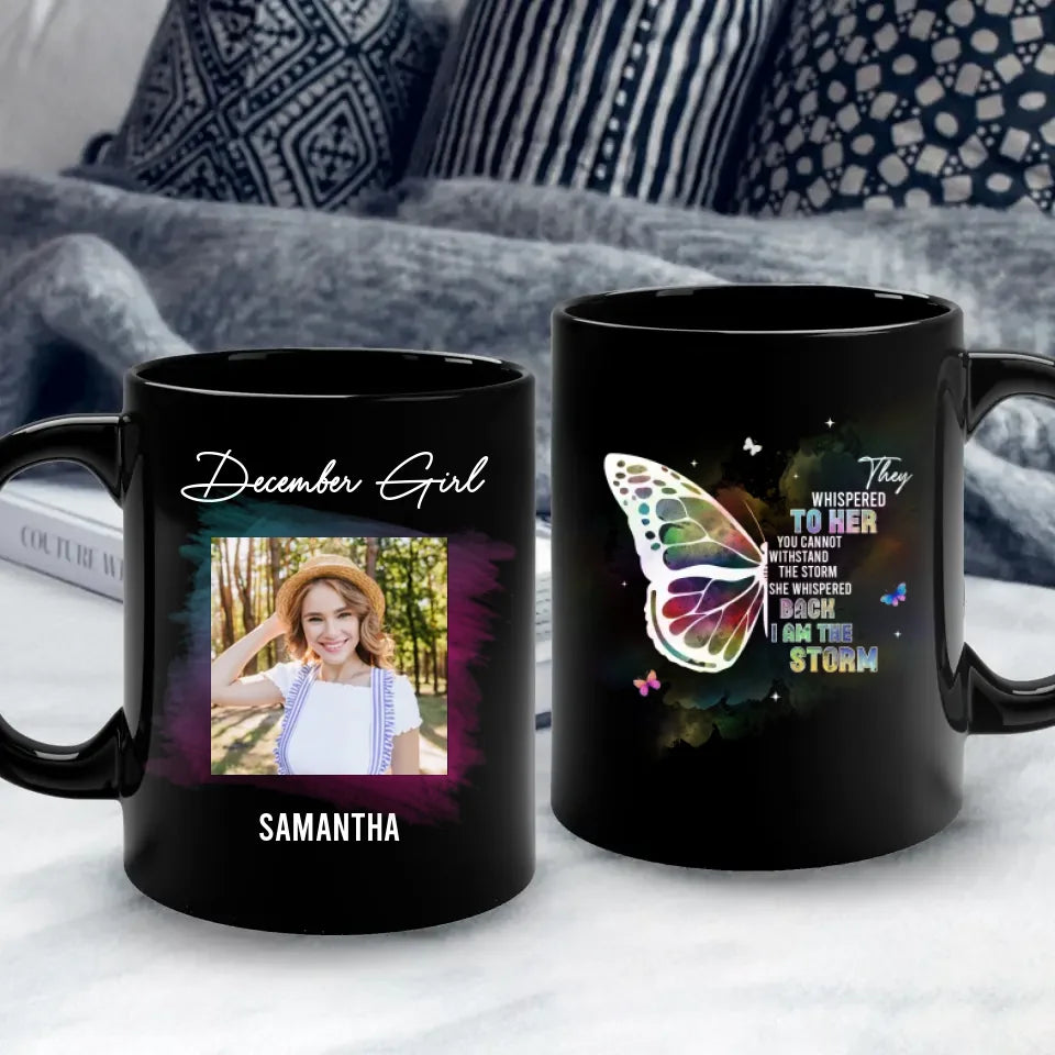 Stronger Than The Storm  - Custom Photo - Personalized Gifts For Her - Mug