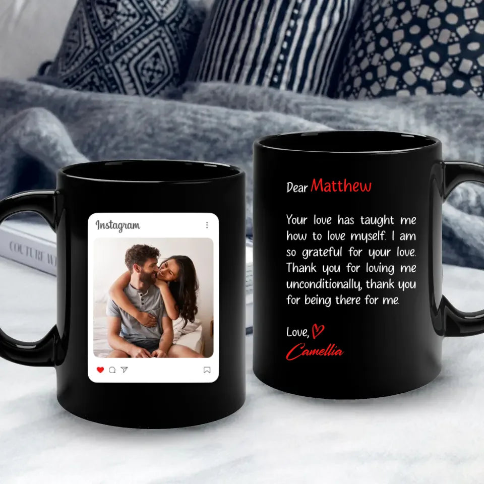 Dear Love - Custom Photo - Personalized Gifts For Couple - Mug