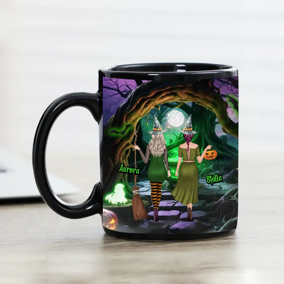 Witches Are Always Connected - Custom Name - Personalized Gifts For Bestie - Mug