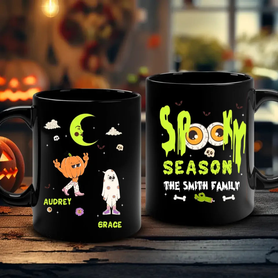 Spooky Season - Custom Name - Personalized Gifts For Family - Mug