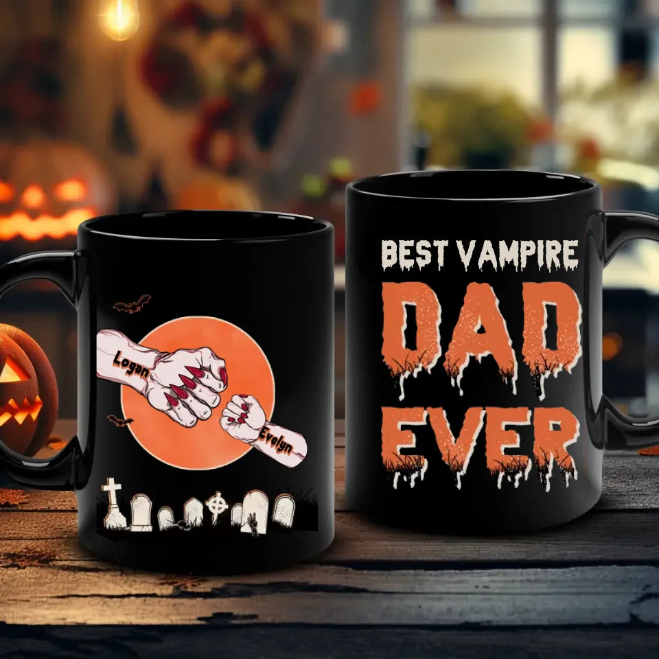 Best Vampire Dad Ever - Custom Name - Personalized Gifts For Dad - Mug