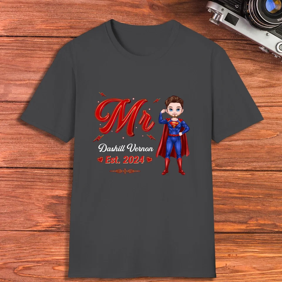 Mr Mrs Matching Shirts - Personalized Gifts For Couples - Unisex T-shirt