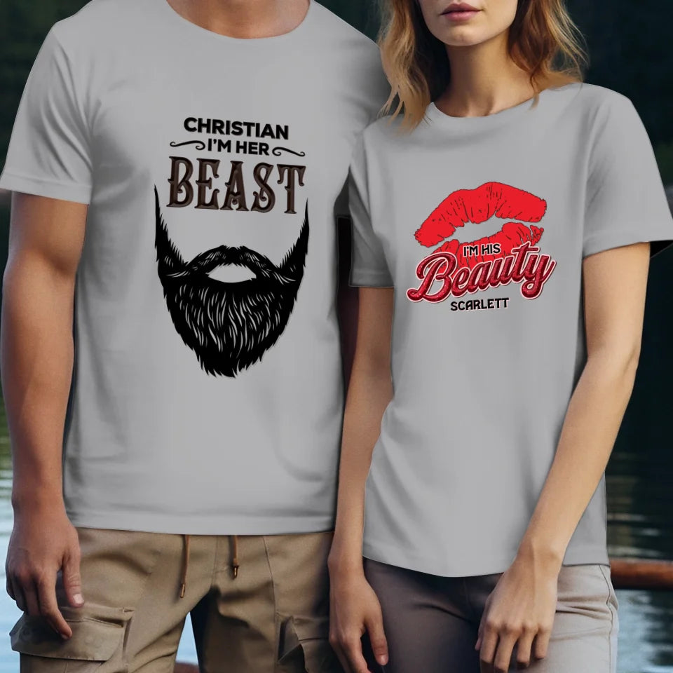 Beauty & Beast - Personalized Gifts For Couples - Unisex T-Shirt