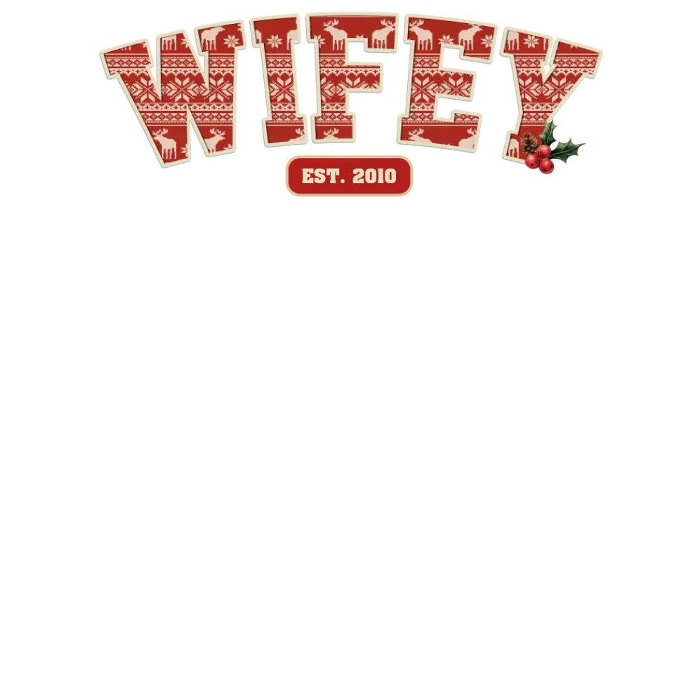 Wifey Pattern - Custom Name - Personalized Gift For Couples - Unisex T-Shirt