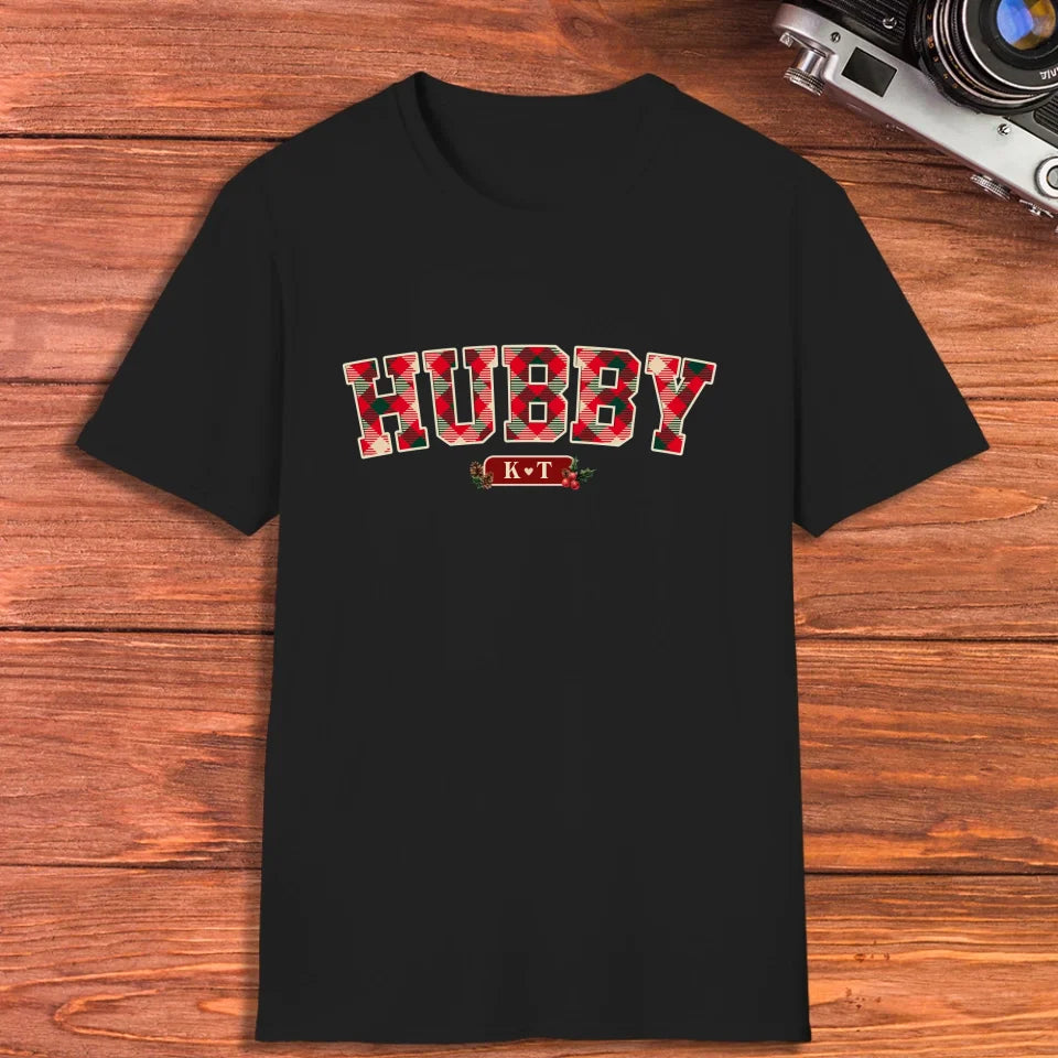 Wifey Plaid - Custom Name - Personalized Gift For Couples - Unisex T-Shirt