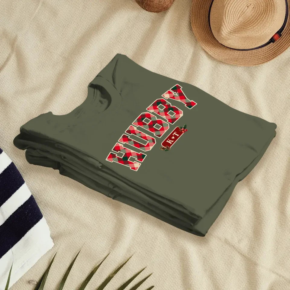 Wifey Plaid - Custom Name - Personalized Gift For Couples - Unisex T-Shirt