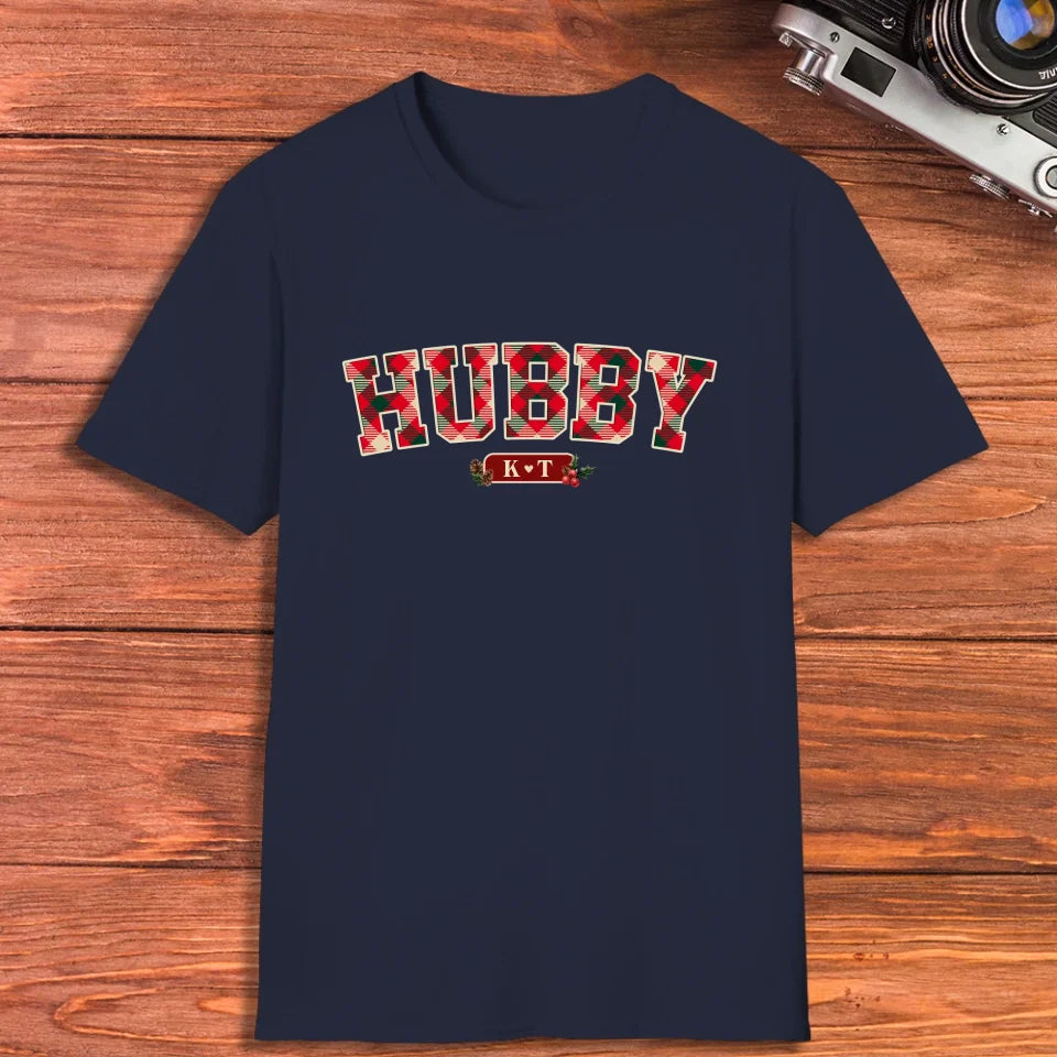 Wifey Plaid - Custom Name - Personalized Gift For Couples - Unisex T-Shirt