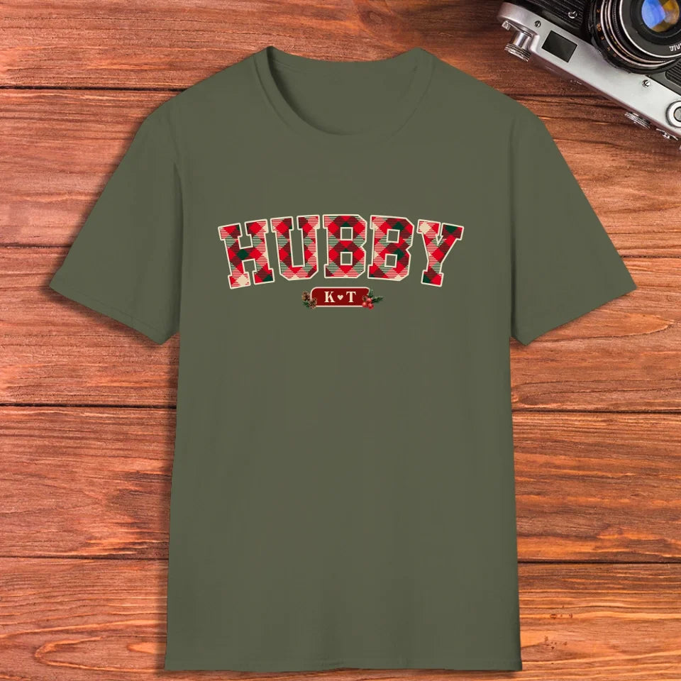 Wifey Plaid - Custom Name - Personalized Gift For Couples - Unisex T-Shirt