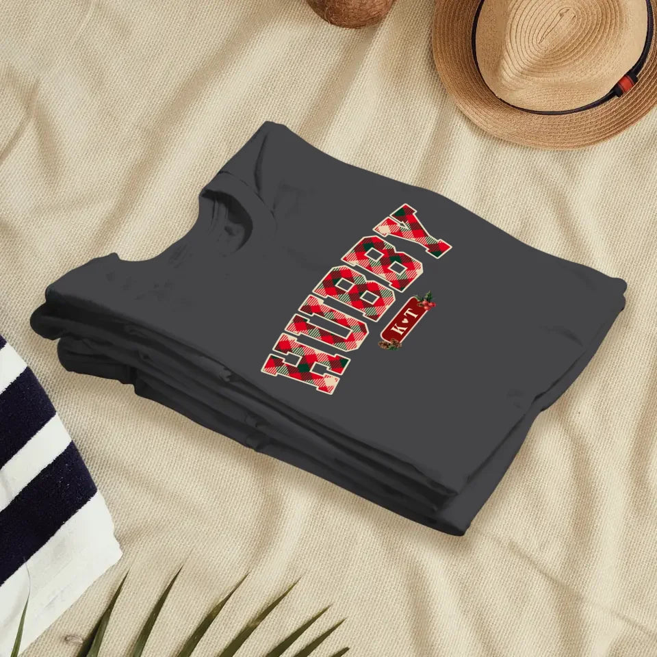 Wifey Plaid - Custom Name - Personalized Gift For Couples - Unisex T-Shirt