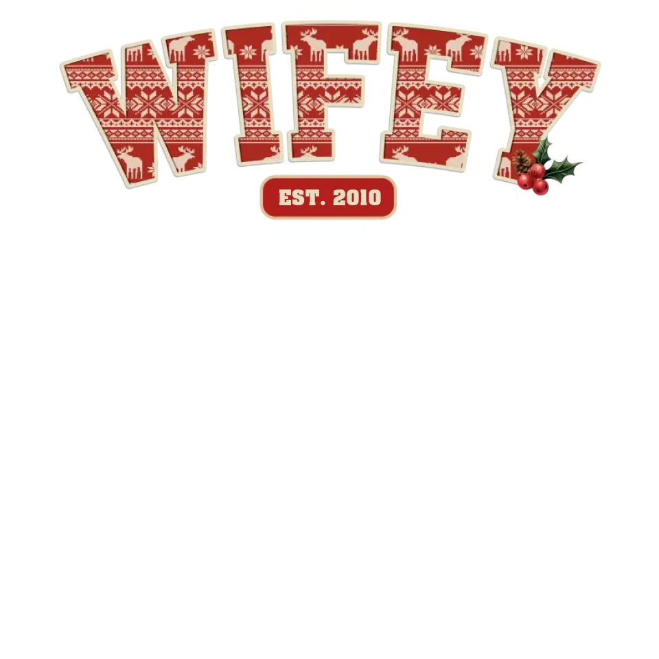 Wifey Pattern - Custom Name - Personalized Gift For Couples - Unisex Sweater