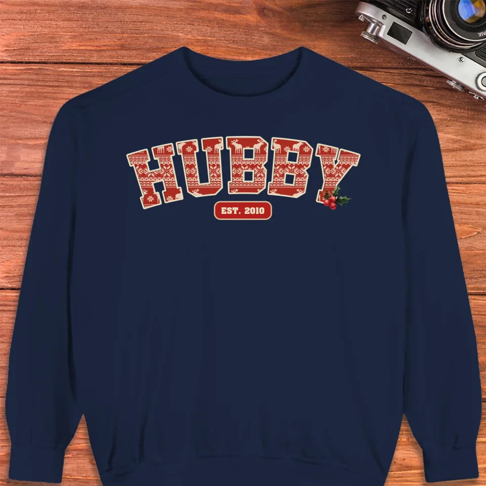 Wifey Pattern - Custom Name - Personalized Gift For Couples - Unisex Sweater