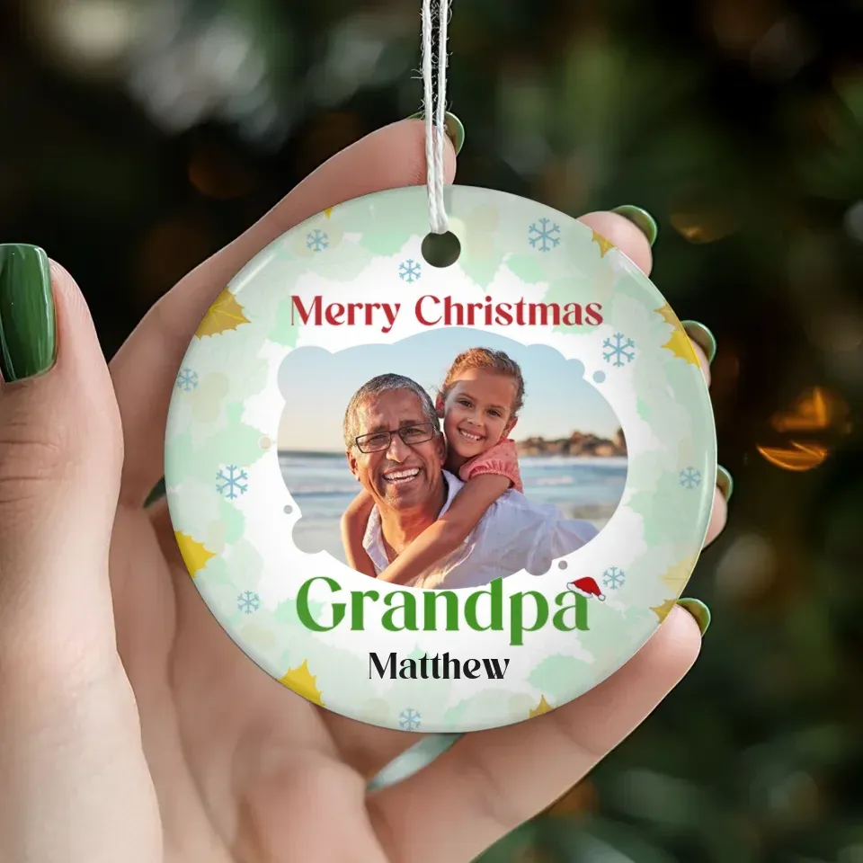 Merry Christmas Grandpa - Personalized Gift For Grandpa - Ornament