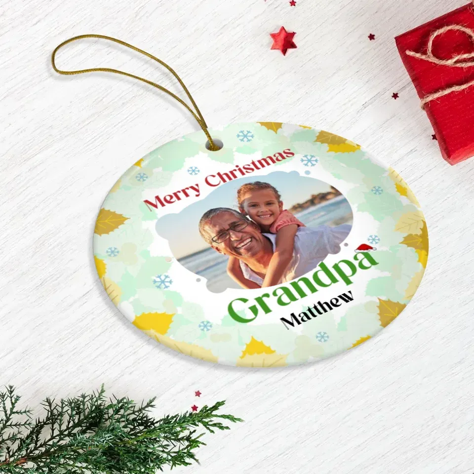 Merry Christmas Grandpa - Personalized Gift For Grandpa - Ornament