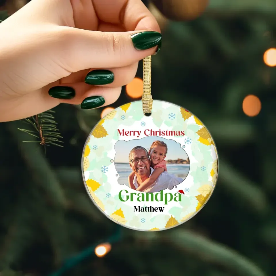 Merry Christmas Grandpa - Personalized Gift For Grandpa - Ornament