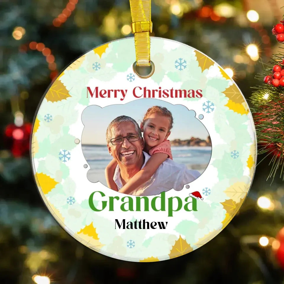 Merry Christmas Grandpa - Personalized Gift For Grandpa - Ornament