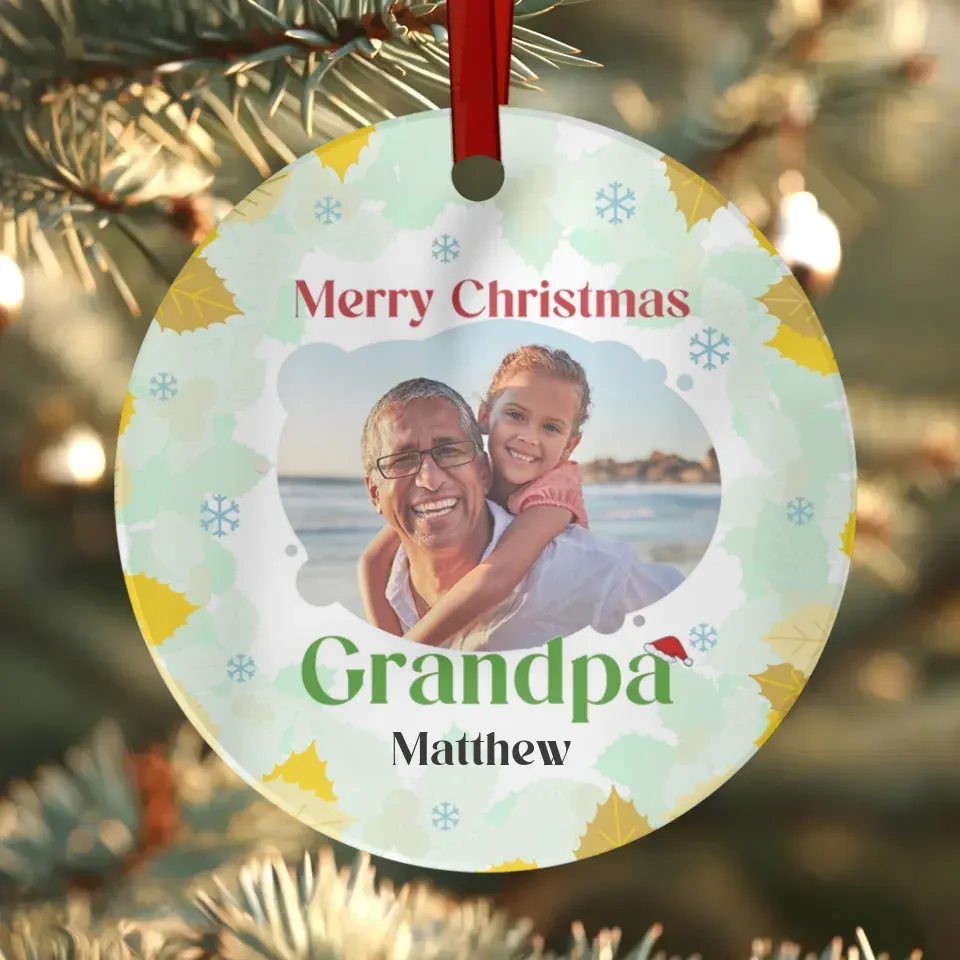 Merry Christmas Grandpa - Personalized Gift For Grandpa - Ornament