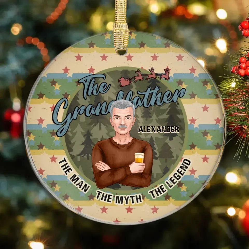 The Grandfather - Custom Name - Personalized Gift For Grandpa - Ornament