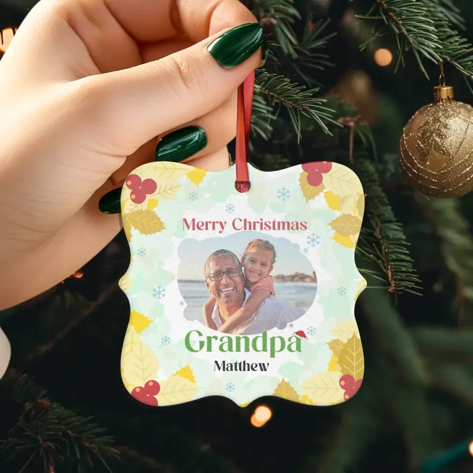 Merry Christmas Grandpa - Personalized Gift For Grandpa - Ornament