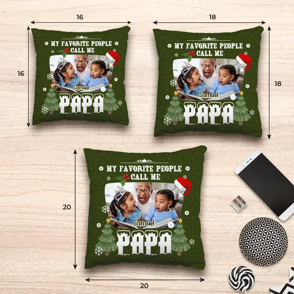 My Favorite People Call Me Grandpa - Personalized Gift For Grandpa - Pillow