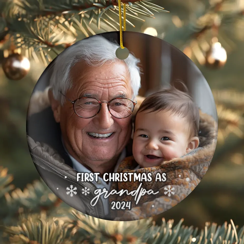 Warmest Wishes On Your First Christmas As A Grandpa - Personalized Gift For Grandpa - Ornament