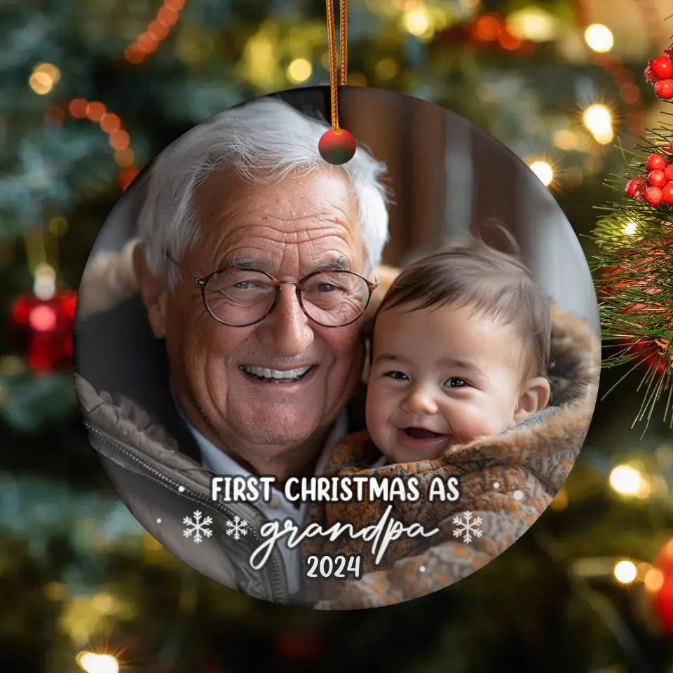 Warmest Wishes On Your First Christmas As A Grandpa - Personalized Gift For Grandpa - Ornament