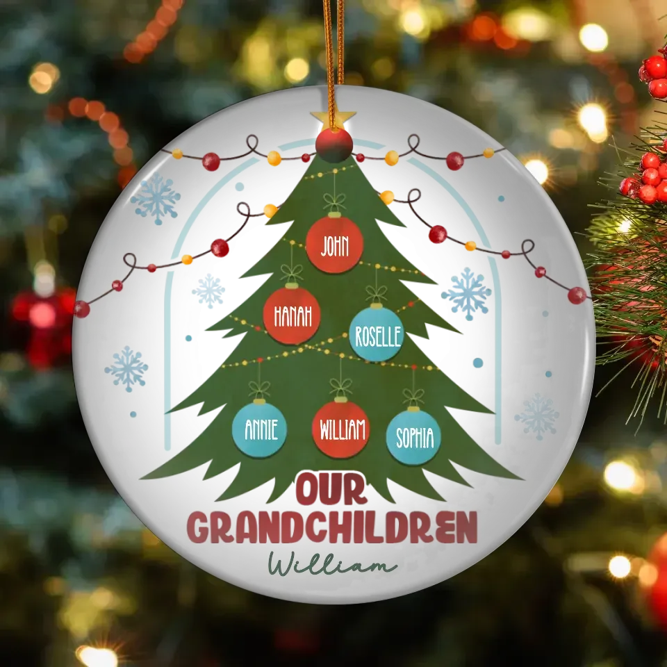 Our Precious Grandkids Bring Such Joy To Our Family - Personalized Gift For Grandpa - Ornament