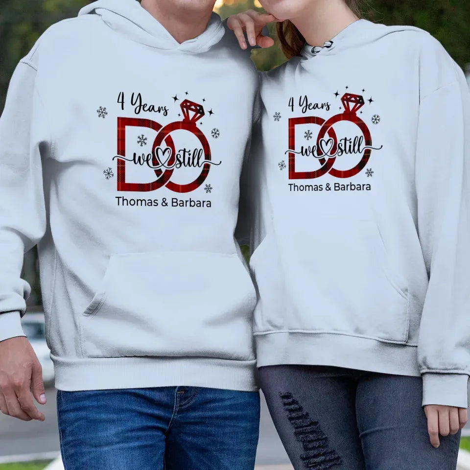 We Still Do: Christmas Theme - Personalized Gift For Couple - Unisex Hoodie