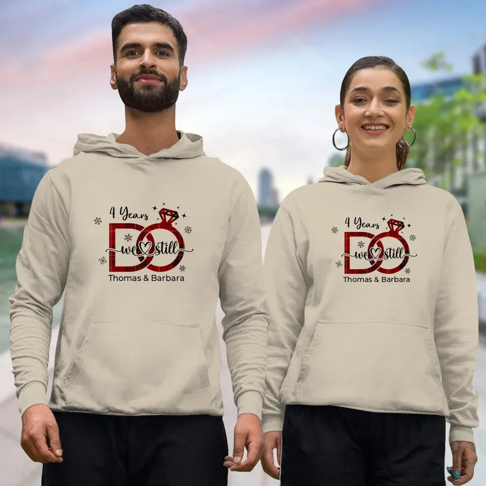 We Still Do: Christmas Theme - Personalized Gift For Couple - Unisex Hoodie