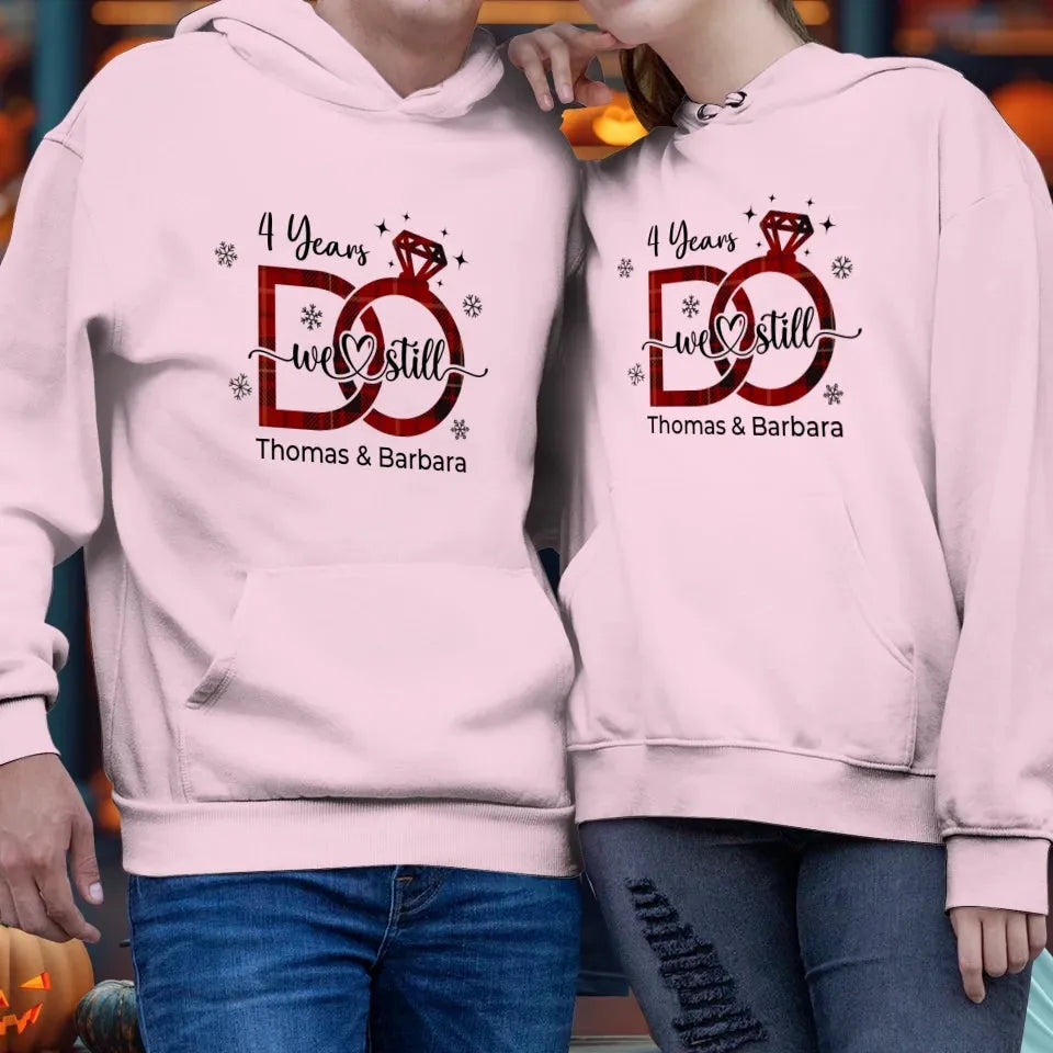 We Still Do: Christmas Theme - Personalized Gift For Couple - Unisex Hoodie