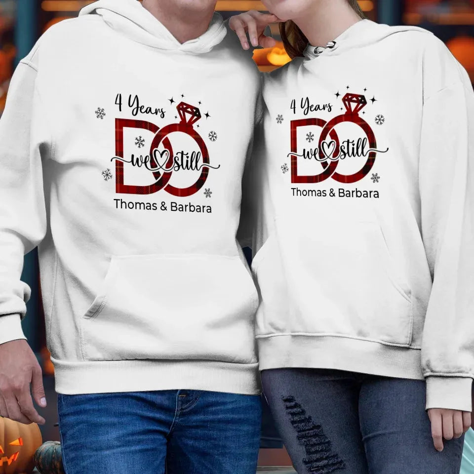 We Still Do: Christmas Theme - Personalized Gift For Couple - Unisex Hoodie