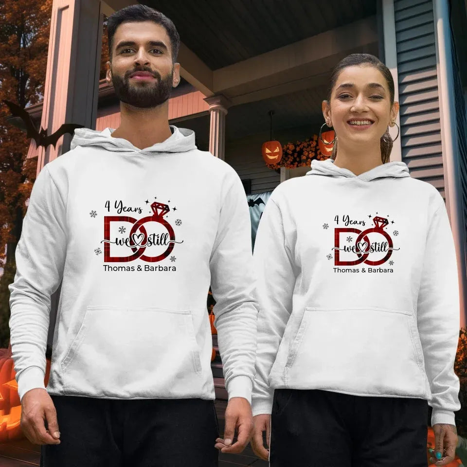 We Still Do: Christmas Theme - Personalized Gift For Couple - Unisex Hoodie