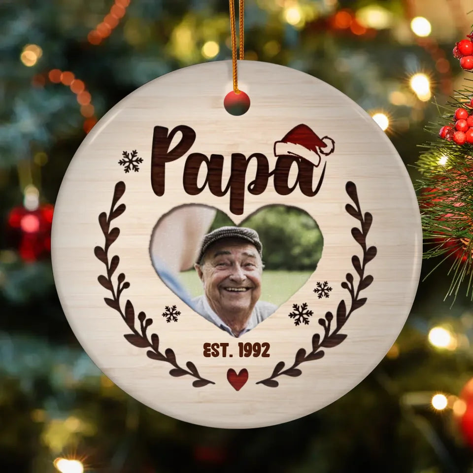 Pack 5 Heritage Holiday Grandpa Team Bundle - Personalized Gift For Grandpa - Ornament