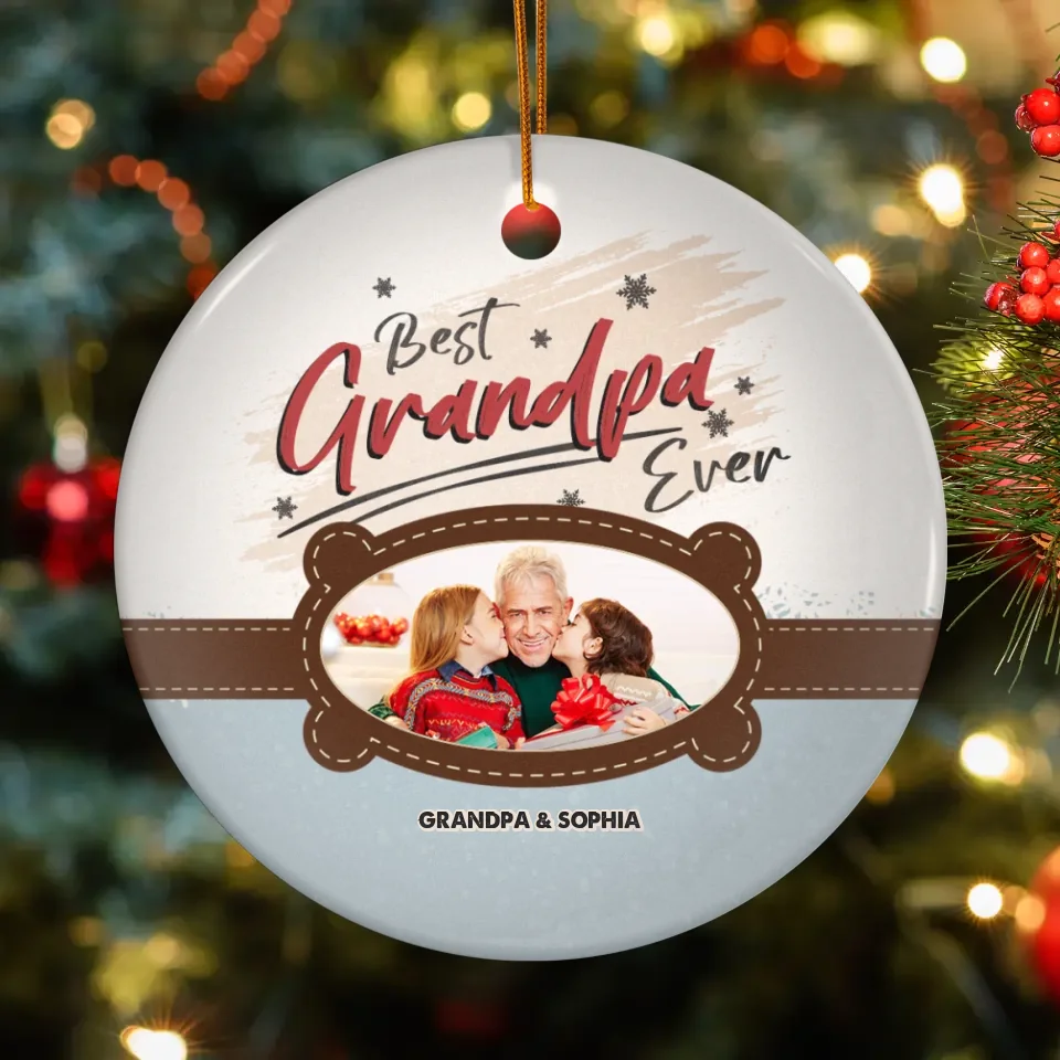 Pack 3 Retro Christmas Spirit Grandpa Bundle - Personalized Gift For Grandpa - Ornament