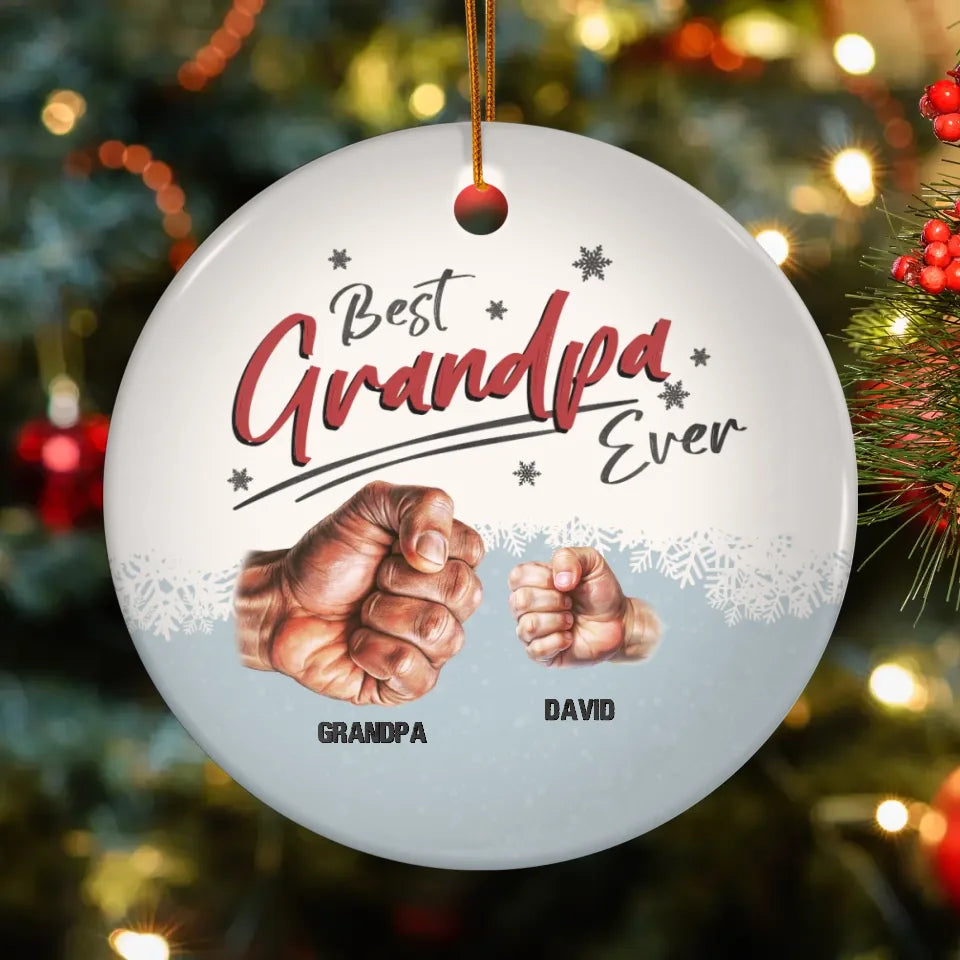 Pack 5 Christmas Grandpa And Grandchildren Bundle - Personalized Gift For Grandpa - Ornament