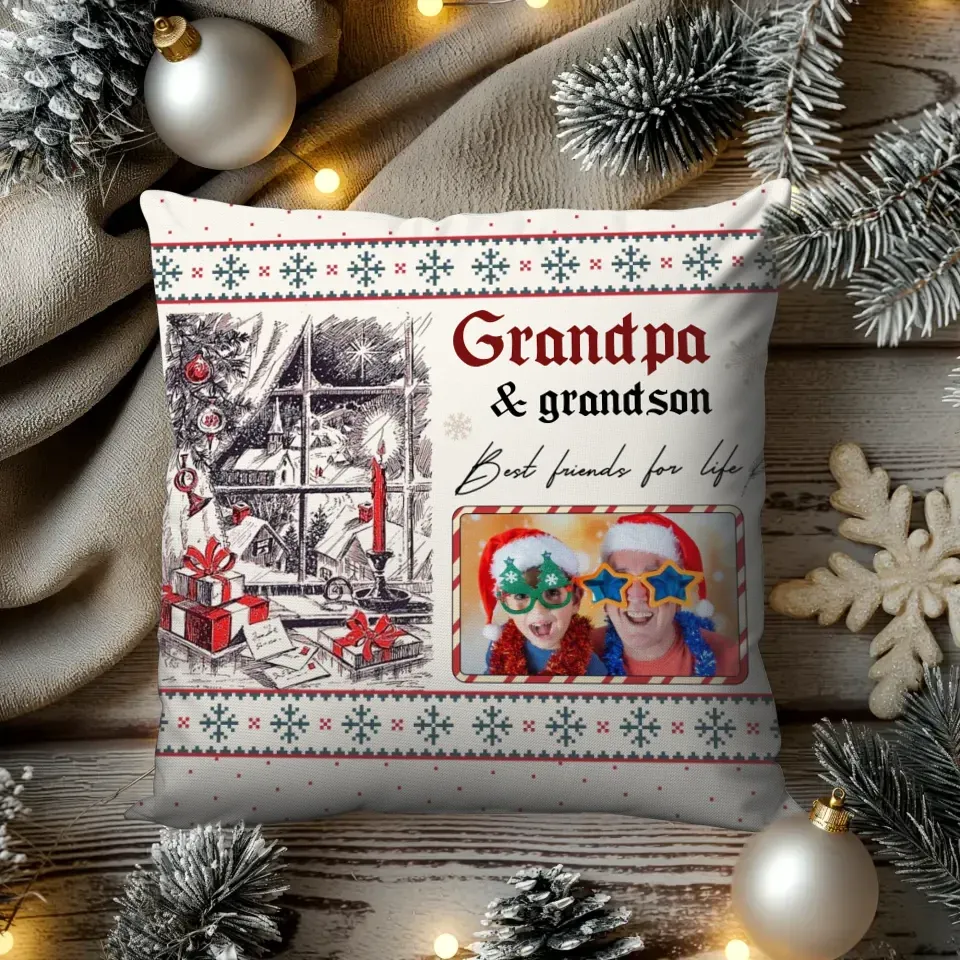 Best Friends For Life - Personalized Gift For Grandpa - Pillow