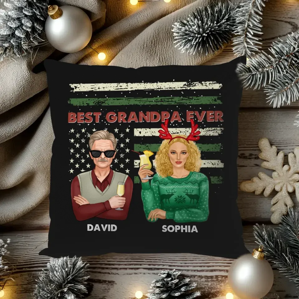 Best Grandpa Ever - Personalized Gift For Grandpa - Pillow