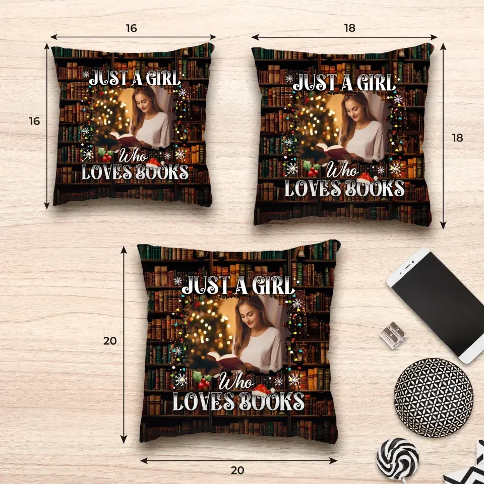 Just A Girl Who Loves Books - Personalized Gift For Mom - Pillow