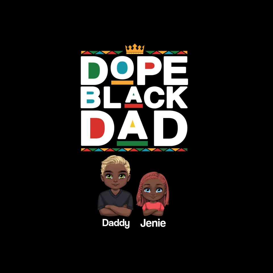 Dope Black Dad - Personalized Gifts For Dad - Unisex Hoodie