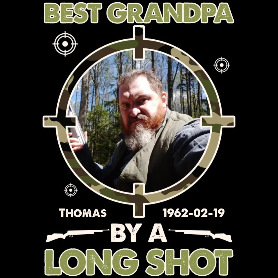 Best Grandpa By A Long Shot - Custom Photo - Personalized Gifts For Grandpa - Sweater