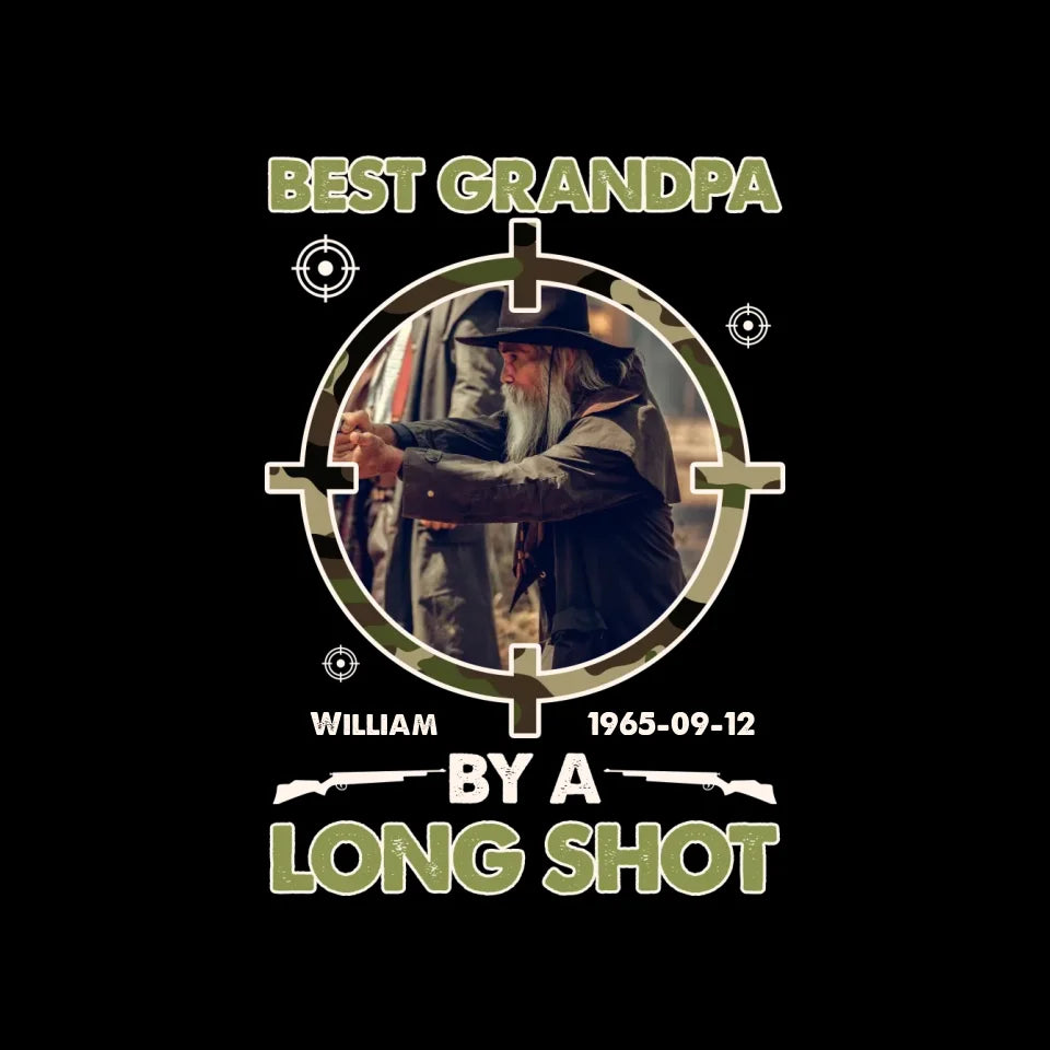 Best Grandpa By A Long Shot - Custom Photo - Personalized Gifts For Grandpa - Hoodie