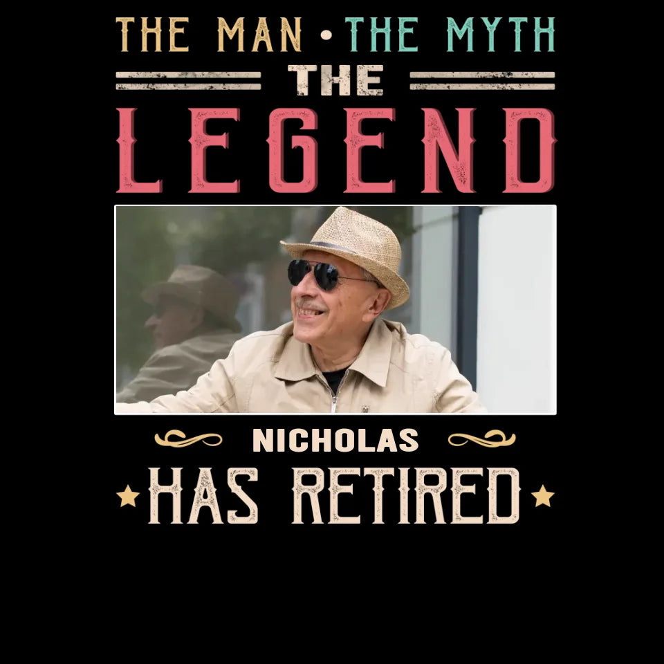 The Legend - Custom Photo - Personalized Gifts For Grandpa - T-Shirt