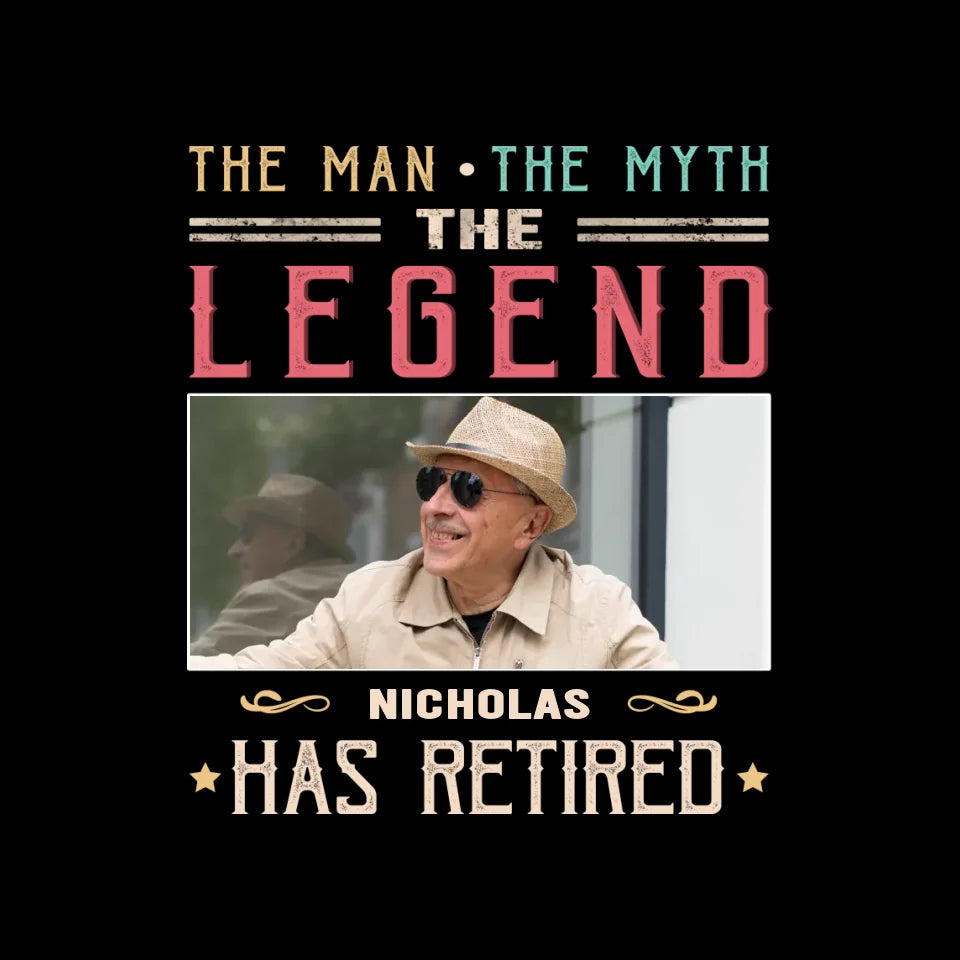 The Man Has Retired- Custom Photo - Personalized Gifts For Dad - Hoodie