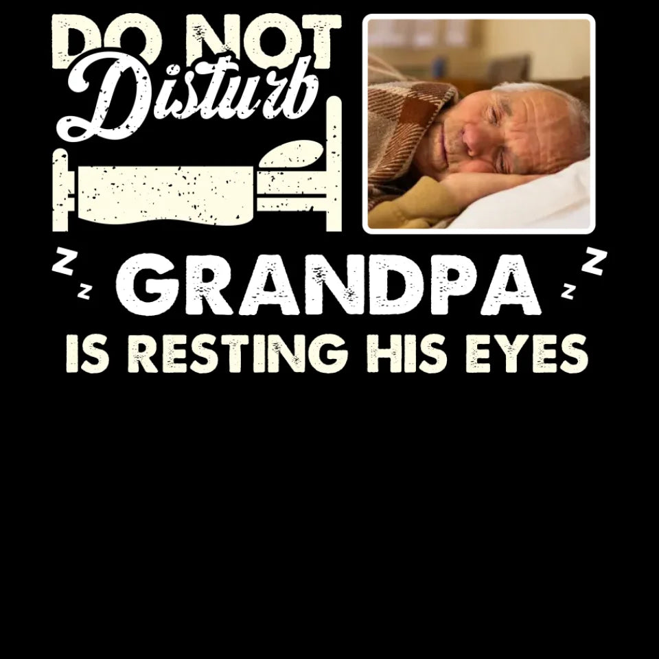 Do Not Disturb Grandpa - Custom Photo - Personalized Gifts For Grandpa - Sweater