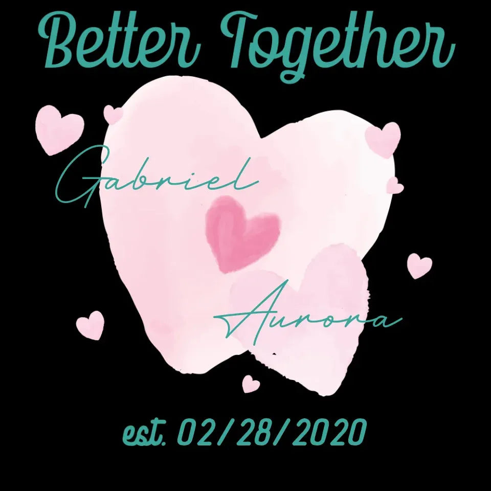 Better Together With Heart Decoration - Personalized Gifts For Couple - Unisex Sweater