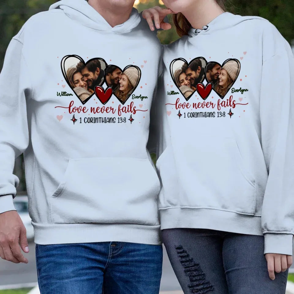 Love Is Patient, Love Is Kind, And It Endures All Things - Personalized Gifts For Couple - Unisex Hoodie