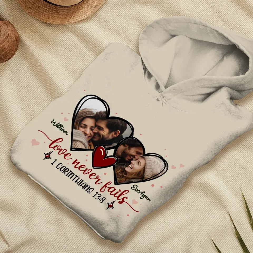 Love Is Patient, Love Is Kind, And It Endures All Things - Personalized Gifts For Couple - Unisex Hoodie